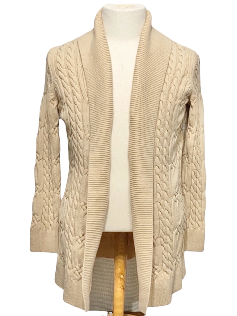Tommy Hilfiger Open Front Cable Knit Cardigan